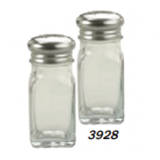 Salt & Pepper Shaker Pair - S/Steel Top Glass 60ml