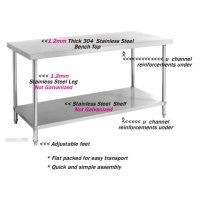  304 S/Steel Work Bench 1200x700x900Hmm